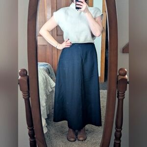 Vtg 100% Wool Maxi Skirt